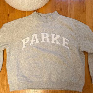 New Grey and White Parke Mockneck Sweatshirt XXL